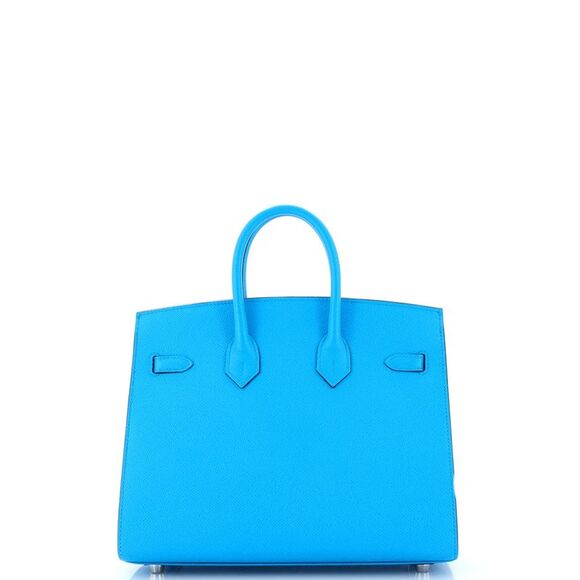 Hermes Birkin Sellier Bag Bleu Frida Epsom with Palladium Hardware 25 Blue - Picture 4 of 8